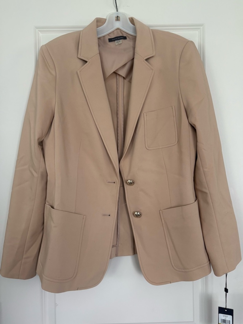 Tommy Hilfiger Women's Light Beige Tailored Blazer